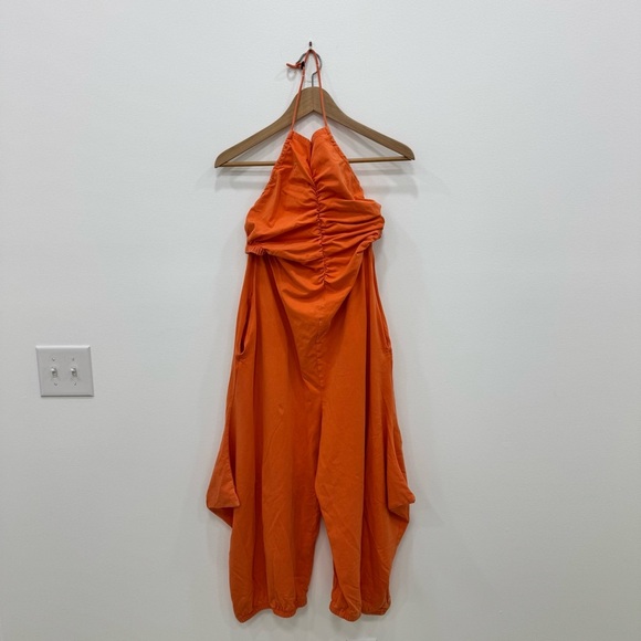 Free People Movement Hot Shot Onesie Jumpsuit Neon Orange boho Tropic Sport - Picture 8 of 10